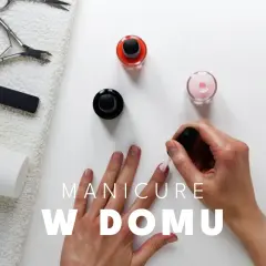 Do robienia paznokci w domu potrzebne są: pilniczek, cążki, nożyczki, lakiery i krem.