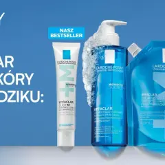 Linia Effaclar La Roche-Posay: żel, krem i plastry na problemy z cerą trądzikową.