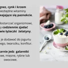Magnez, cynk i krzem to niezbędne witaminy na rozdwajające się paznokcie. Jedz galaretki, by dostarczyć organizmowi żelatyny.