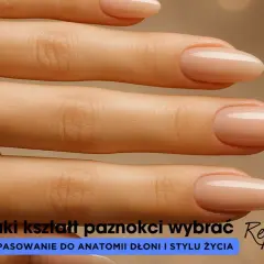 Dłonie z paznokciami w kształcie migdała i kwadratowym. Różne rodzaje paznokci dopasowane do dłoni i stylu życia.